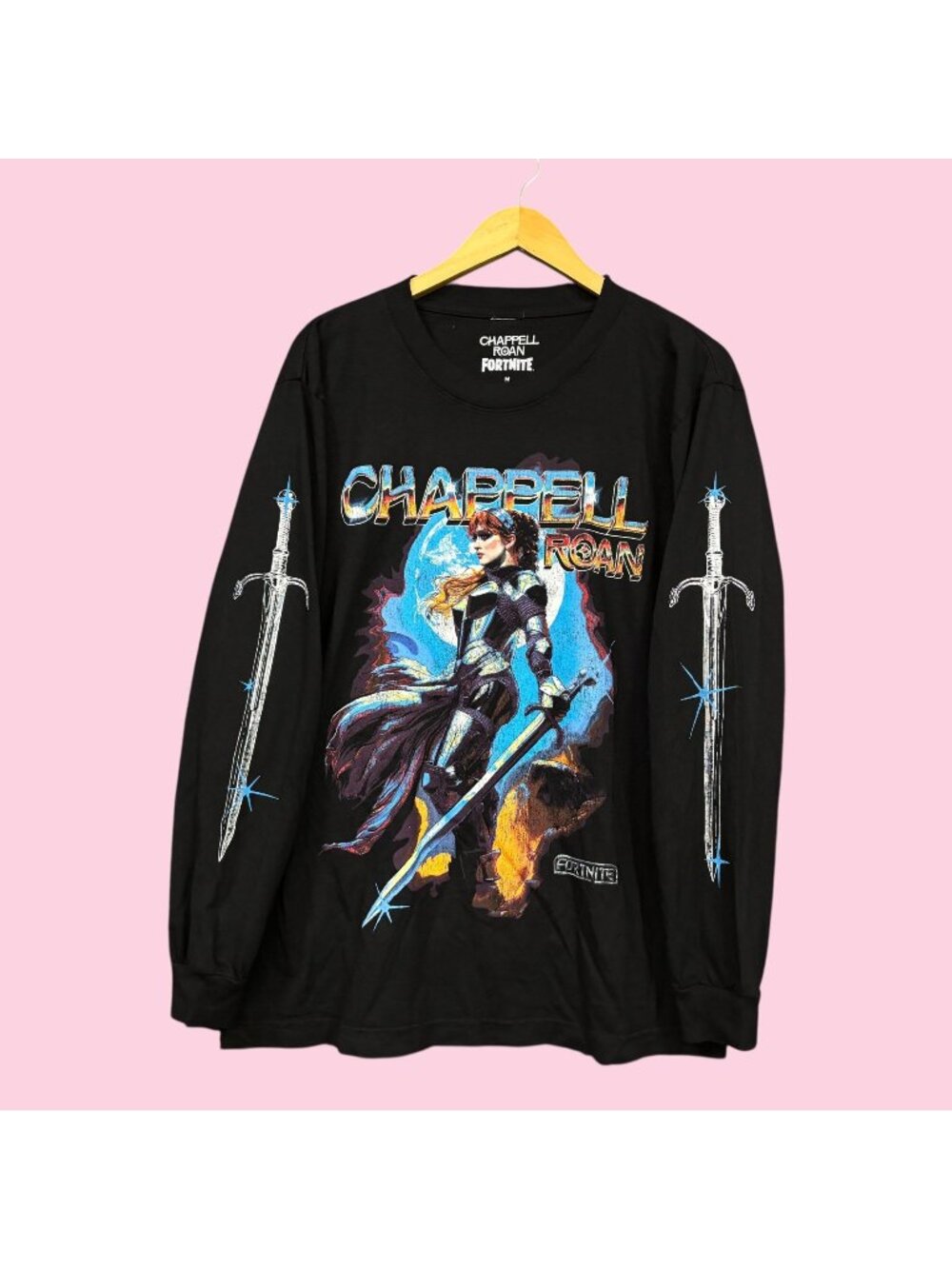 Fortnite x Chappell Roan Sword Wilding Knight Poster LS Tee M
